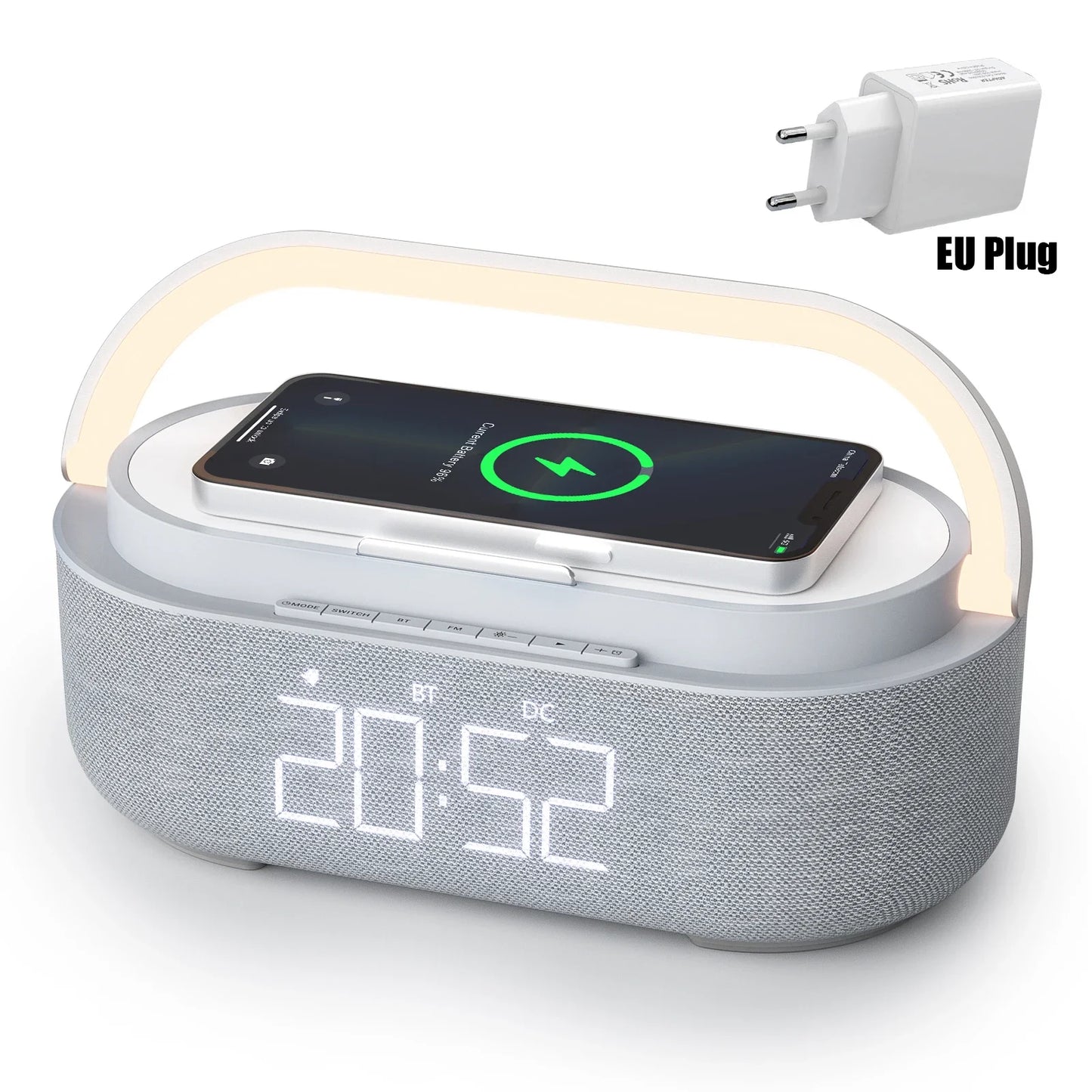 NVC™ SmartGlow 15W Wireless Speaker Clock