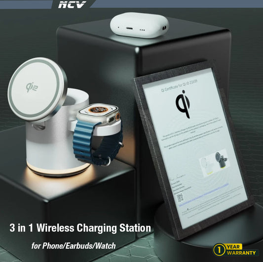 NVC™ New Qi2 Foldable 3-in-1 Fast Charger